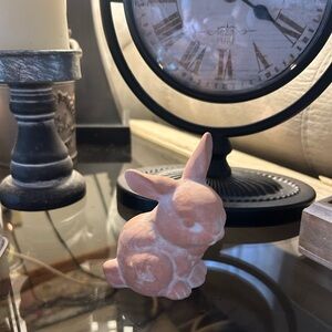 Hand painted terracotta look 5” bunny  Rabbit Figurine Easter 1989